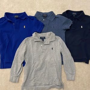 Boys 3T Ralph Lauren polo shirts piqued cotton, blue and grey